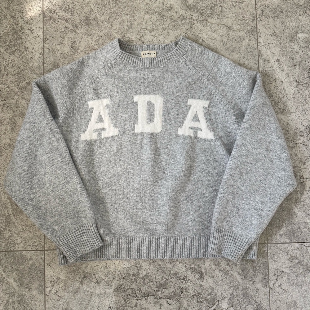 Adanola Light Grey Crewneck Sweater size xs